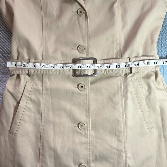 Clothes London Beige Trench Coat – Size 10, Belted Longline Classic Style‎ - Picture 13 of 13
